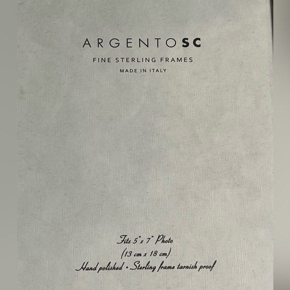 ARGENTO SC - Sterling Silver Hammered Frame - 5 x 7 Made in Italy - Picture 5 of 8